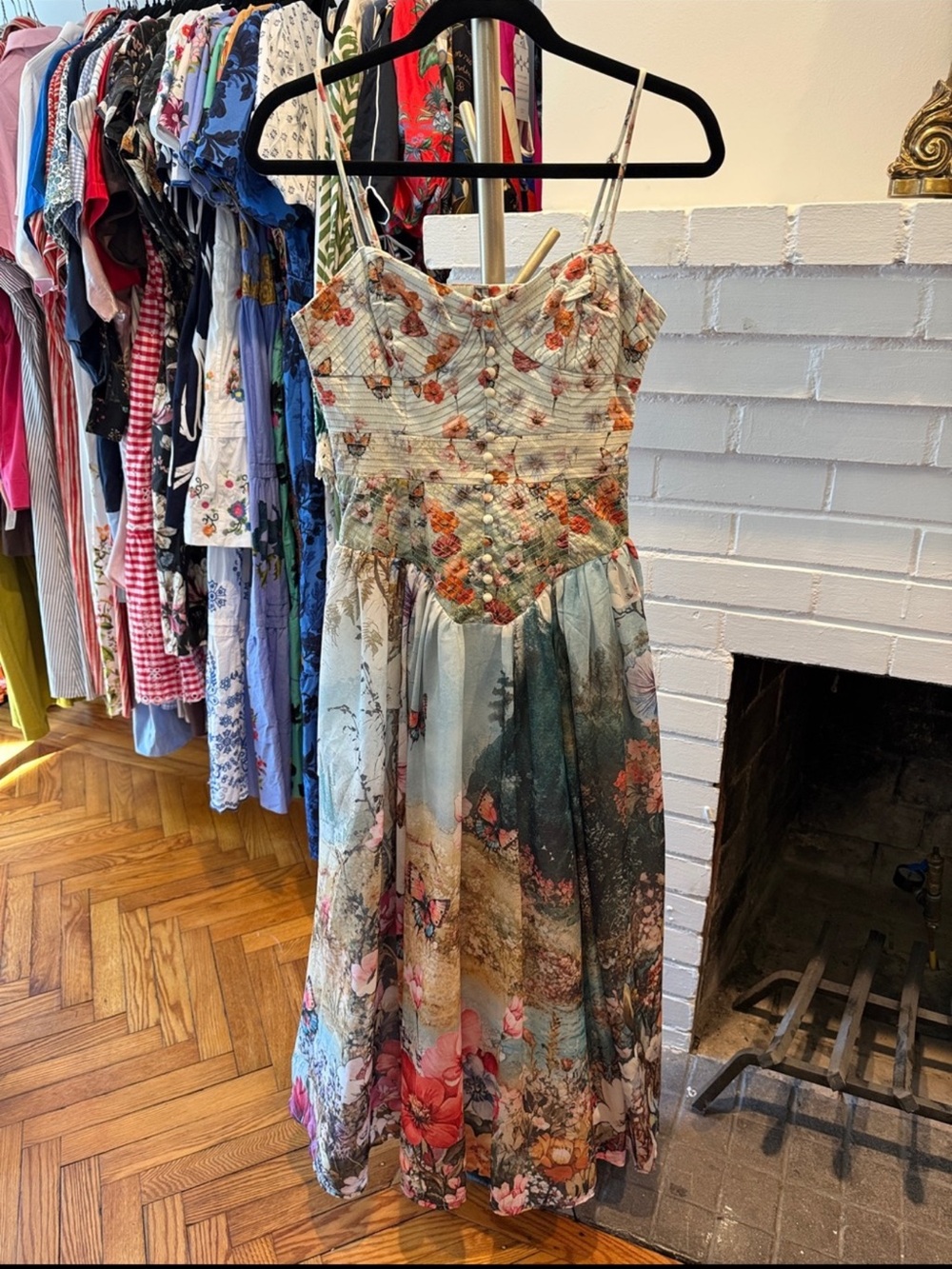 Anthropologie Muse Basque-Waist Midi Dress Size Xs - Picture 5 of 8
